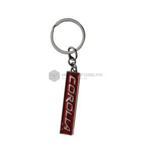 Red Corolla Metal Key Chain