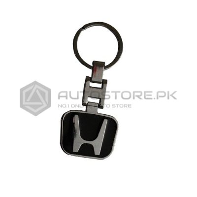 Black Honda Metal Key Chain