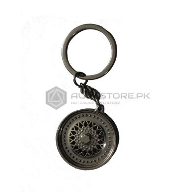 Sliver Wheel Metal Key Chain