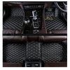 Toyota Corolla 7D Diamond Floor Mats Black with Beige Stitch 2014-2019 thumbnail 1