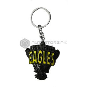 Black and Yellow Eagles Metal Key Chain