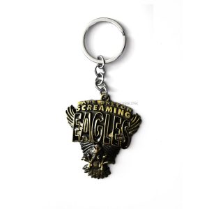 Black and Gold Eagles Metal Key Chain