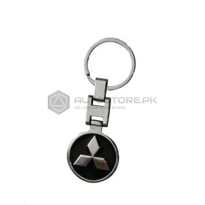 Black Mitsubishi Metal Key Chain