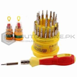 Screwdriver Set Silver & Yellow 31 Pcs