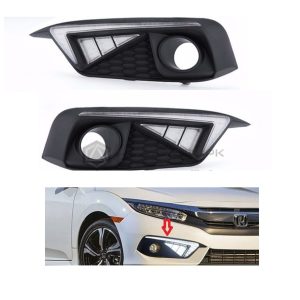 Honda Civic Fog Lamp DRL Nike Style 2016-2021