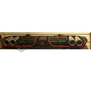 Honda Civic Bumper Glossy Black Dual Exhaust Diffuser 2016-2021