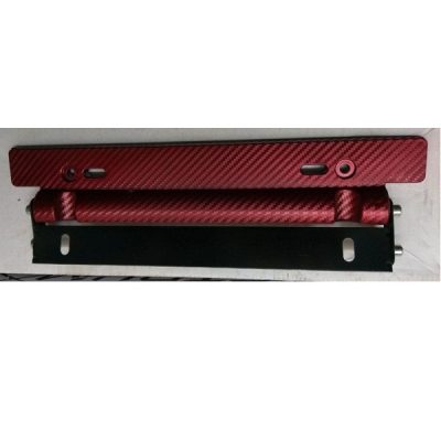 Carbon Fiber Number Plate Tilter Red