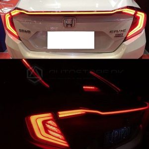 Honda Civic Running Led Sequential Spoiler With Lava Lamp 2017-2021
