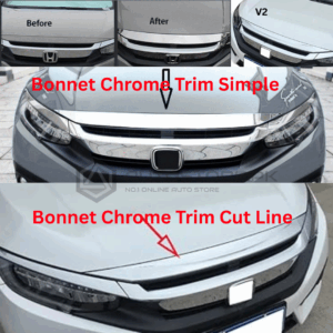 Honda Civic Bonnet Chrome Trim 2016-2021