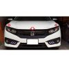 Honda Civic Turbo Black Grill Trim 3pc Set 2016-2021 thumbnail 3
