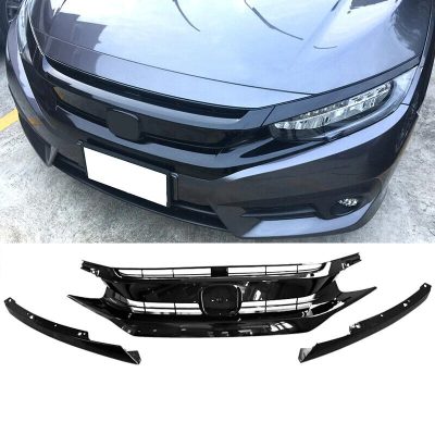 Honda Civic Turbo Glossy Black Grill 2016-2021