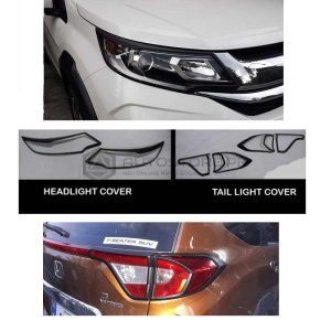 Honda BRV Front and Back Lights Frame Black 4 Pcs 2017-2019