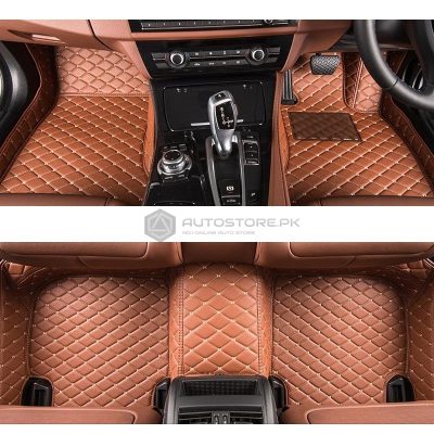 Porsche Cayenne 7D Floor Mats Brown 2014-2019
