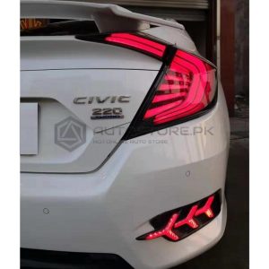 Honda Civic Sequential Running Lava Tail Lamps V2 2016-2021