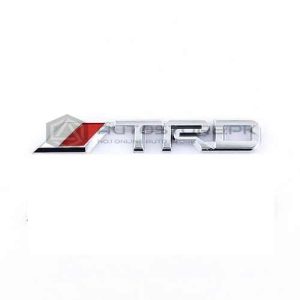 TRD Metal Logo Silver Color Pair
