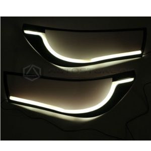 Toyota Hilux Revo LED Headlights Cover Black 2016-2019
