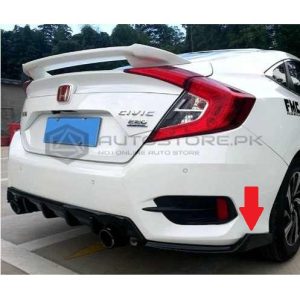 Honda Civic Rear Bumper Splitter Matt Black 2016-2021