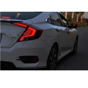 Honda Civic Audi Style Lava Tail Lamps Red 2016-2021