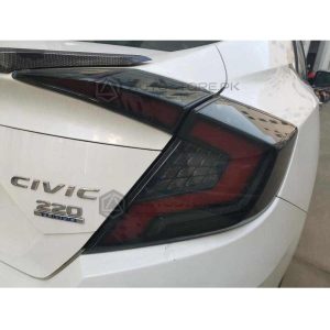 Honda Civic Audi Style Lava Tail Lamp Smoke 2016-2021