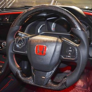 Honda Civic Carbon Fiber Steering Wheel 2016-2021