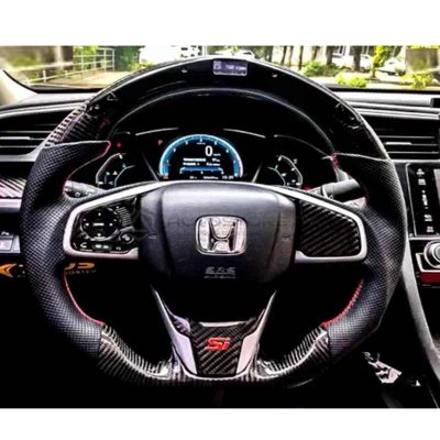 Honda Civic LED Carbon Fiber Steering Wheel 2016-2021