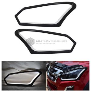Isuzu D-Max Headlight Led Cover Black 2018-2019