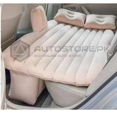 Universal Rear Car Seat Inflatable Air Mattress Beige