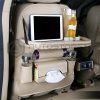 Back Seat Organizer Leather Beige Color V2 thumbnail 1