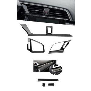 Honda Civic Dashboard and Inner Air Vent Carbon Fiber Trim Set 2016-2021