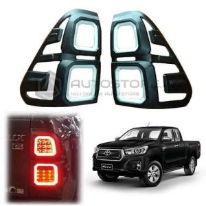 Toyota Hilux Revo Tail lights LED Cover Black 2016-2020