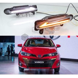 Toyota Yaris Front Bumper Nike Style Sequential DRL Cover 2020-2023