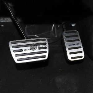 Honda Civic Black and Silver Pedal Cover 2016-2021