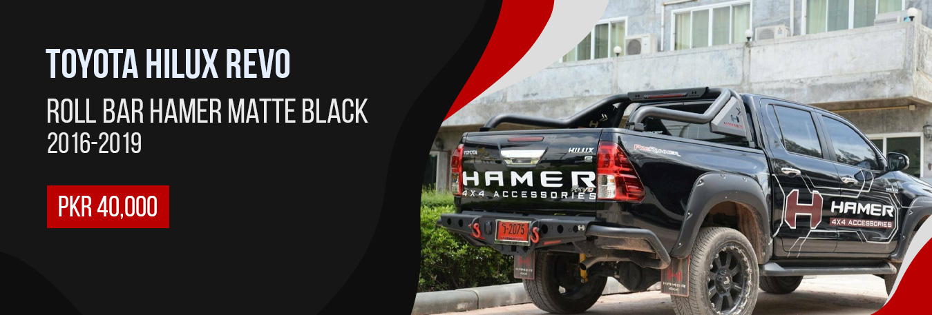 Toyota Hilux Revo - Roll Bar Hamer Matte Black