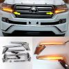 Toyota Land Cruiser FJ200 LED DRL Head Lamp Strip Chrome 2015-2020 thumbnail 3