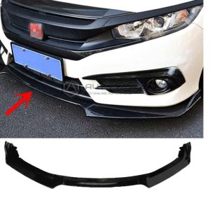 Honda Civic Front Splitter Glossy Black 2016-2021