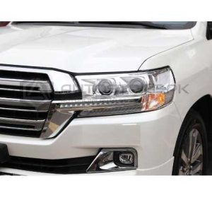 Toyota Land Cruiser FJ200 LED DRL Head Lamp Strip Chrome 2015-2020