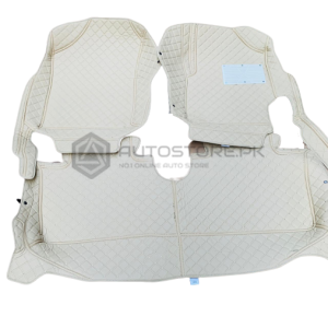 Toyota Yaris 7D Diamond Floor Mats Beige With Beige Stitch 2020-2023