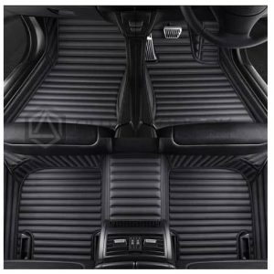 Honda Civic 7D Floor Mats Horizontal Stitch Black 2016-2021