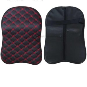 Universal Leather Style Backrest Black Red