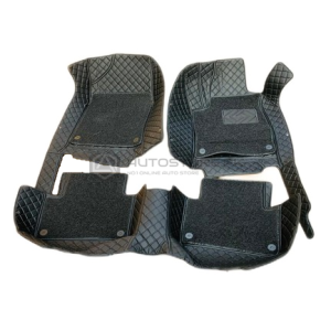 Honda Civic 9D Diamond Floor Mats Black with Black Grass 2016-2021