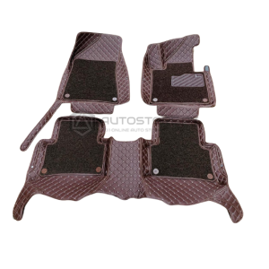 Hyundai Tucson 9D Diamond Floor Mats Coffee with Coffee Grass 2015-2022