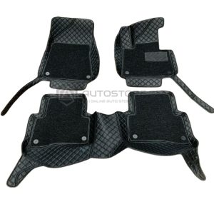 kia Sportage 9D Diamond Floor Mats Black Stitch With Black Grass 2019-2021