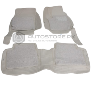 Toyota Corolla 9D Floor Mats Horizontal Stitch Beige With Beige Grass 2014-2021