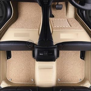 Hyundai Elantra 9D Floor Mats Horizontal Stitch Beige With Beige Grass 2020-2021