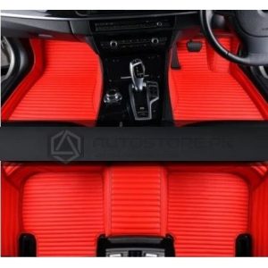 MG HS 7D Floor Mats Horizontal Red with Red Stitch 2020-2023
