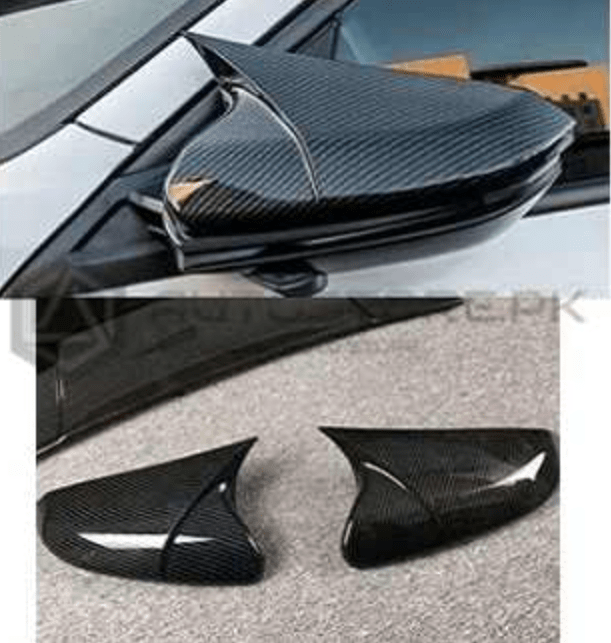 Honda Civic Carbon Fiber Side Mirror Cover Batman Style