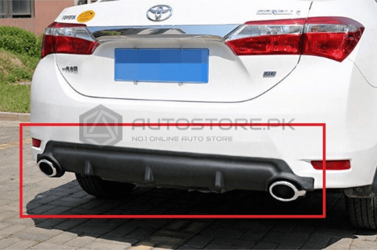 toyota corolla dual exhaust bumper difuser
