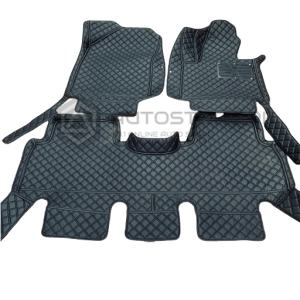 Kia Sorento 7D Floor Mats Black with Black Stitch 2021