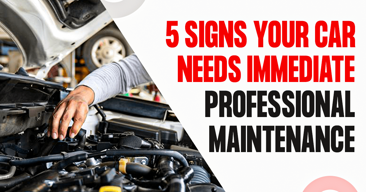 5 Signs Your Car Needs Immediate Professional Maintenance