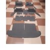 Kia Sorento 9D Floor Mats Horizontal Stitch Black With Black Grass 2021-2022 thumbnail 5
